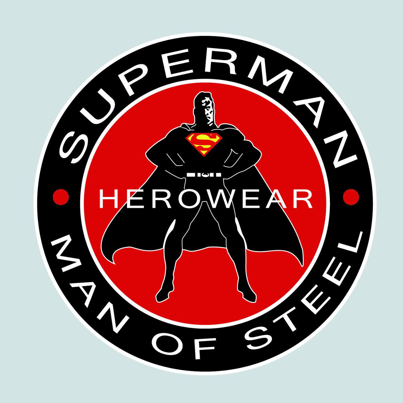 Superman Herowear Round Logo on Ash Gray Fitted Tshirt for Women - TshirtNow.net - 2