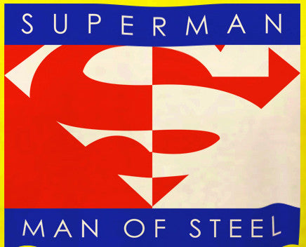 Superman Man Of Steel Block Logo on Yellow Tank top for Men - TshirtNow.net - 2