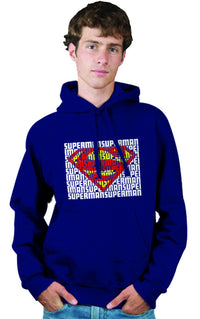 Thumbnail for Superman Word Art Logo On Navy Hoodie for Men - TshirtNow.net - 1