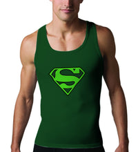 Thumbnail for Superman Green Logo on Dark Green Tank top for Men - TshirtNow.net - 1