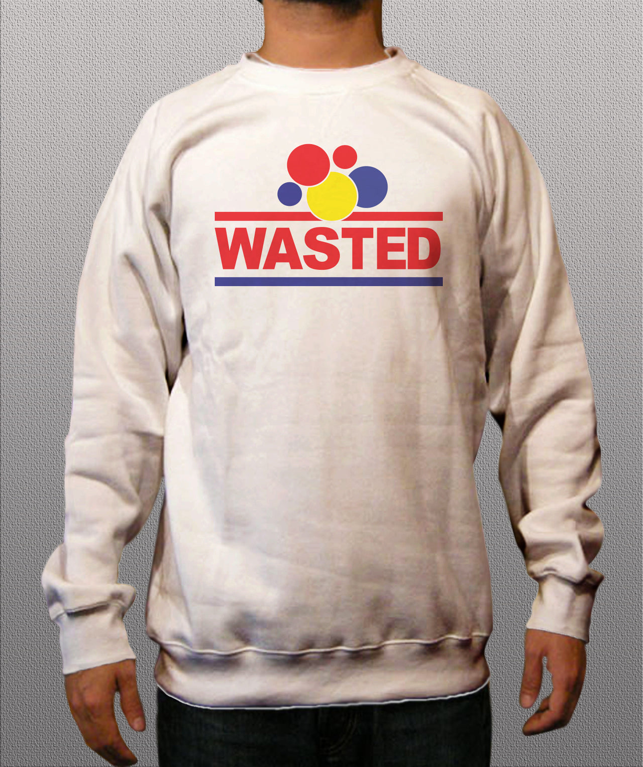 Wasted White Crewneck Sweatshirt - TshirtNow.net - 1