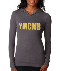 Womens Ymcmb Soft Thermal Hoodie With Gold Print - TshirtNow.net - 4