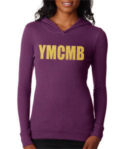 Womens Ymcmb Soft Thermal Hoodie With Gold Print - TshirtNow.net - 1