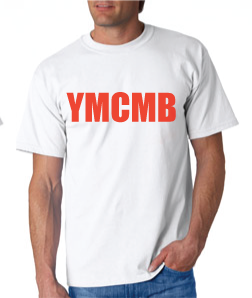 Ymcmb Tshirt: White With Red Print - TshirtNow.net