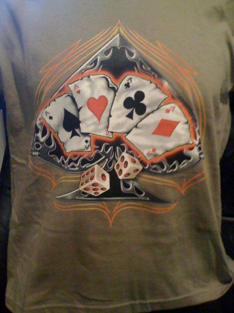 Aces & Dice Tshirt: Light Brown Colored Tshirt - TshirtNow.net - 3