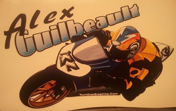 Alex Guilbeault Racing Cartoon Decal - TshirtNow.net