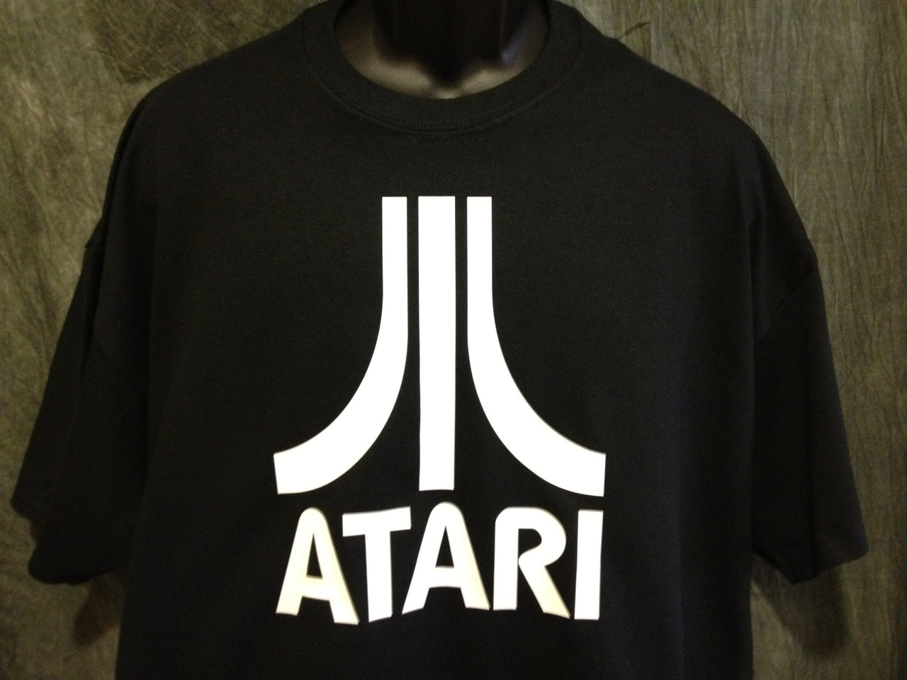 Atari Logo Tshirt: Black With White Print - TshirtNow.net - 2