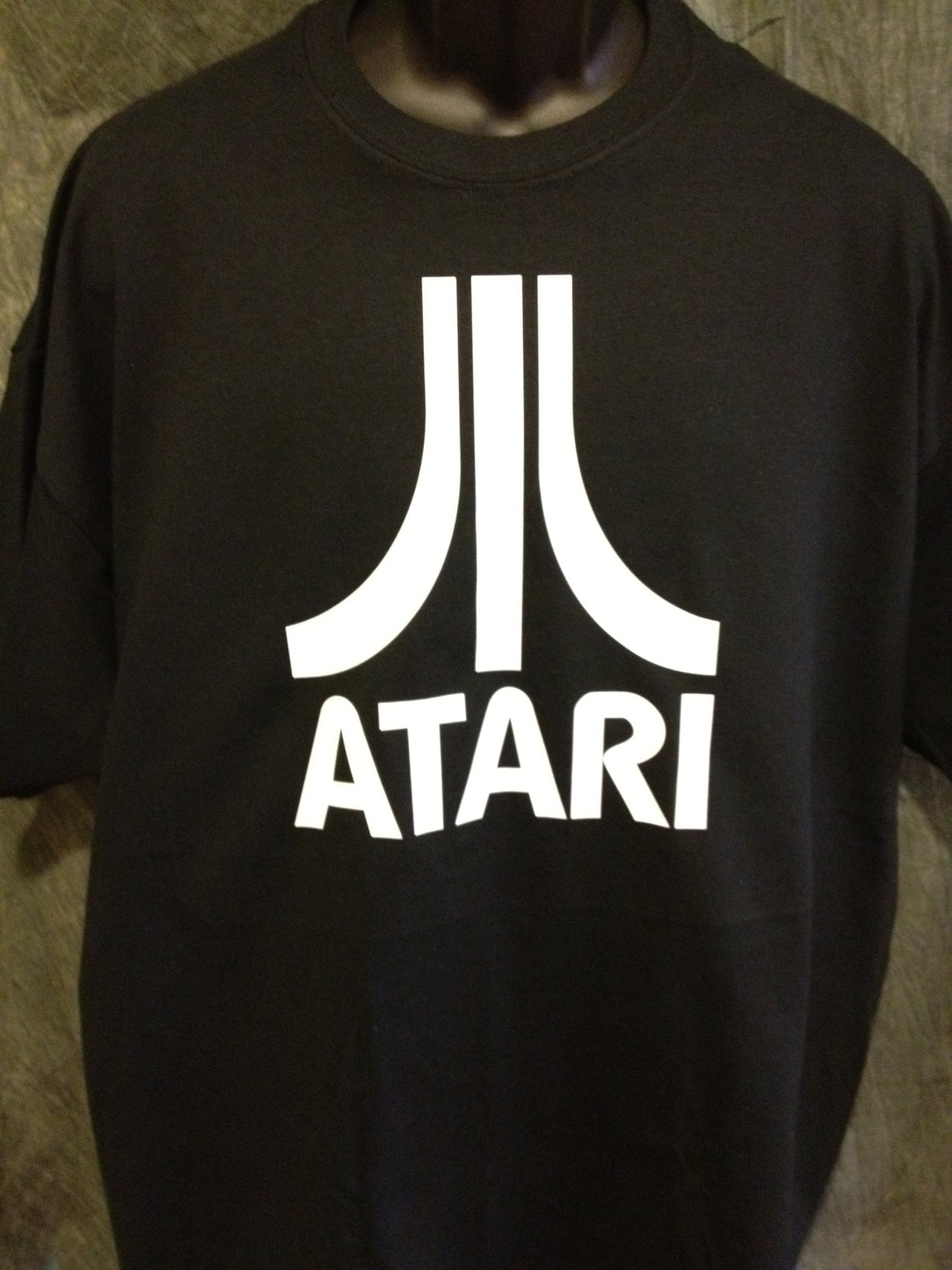 Atari Logo Tshirt: Black With White Print - TshirtNow.net - 1