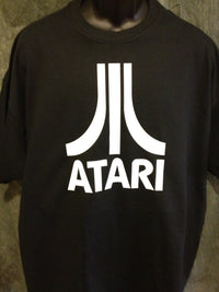 Thumbnail for Atari Logo Tshirt: Black With White Print - TshirtNow.net - 1