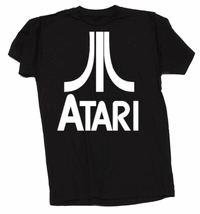 Thumbnail for Atari Logo Tshirt: Black With White Print - TshirtNow.net - 4