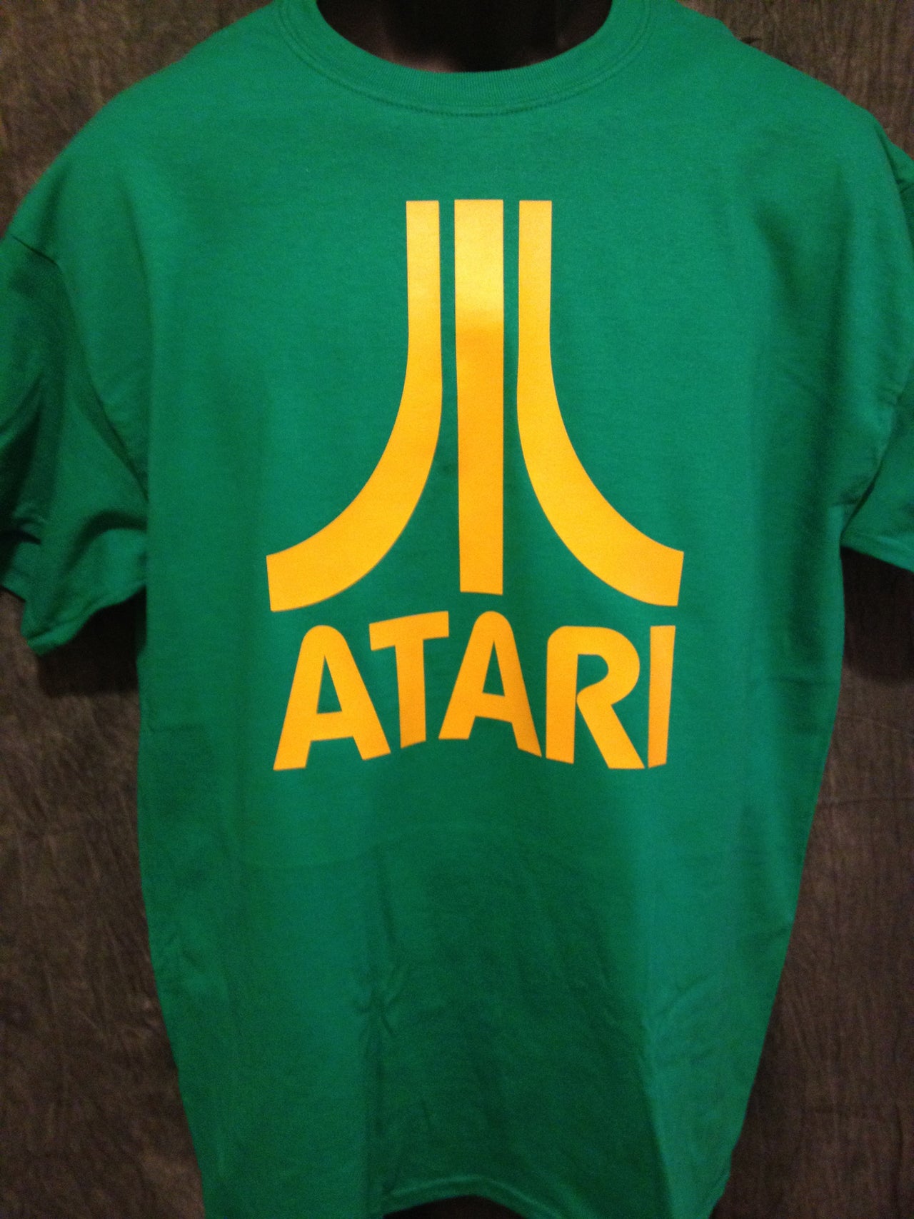 Atari Logo Tshirt: Green With Yellow Print - TshirtNow.net - 1