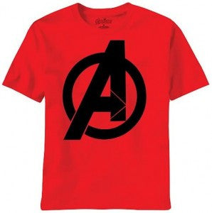 The Avengers Logo Tshirt Red tshirt Black large logo - TshirtNow.net