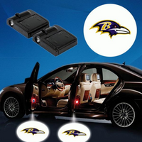 Thumbnail for 2 NFL BALTIMORE RAVENS WIRELESS LED CAR DOOR PROJECTORS