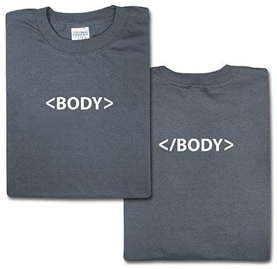 Body Html Tag Navy Blue Tshirt With White Print - TshirtNow.net