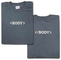 Thumbnail for Body Html Tag Navy Blue Tshirt With White Print - TshirtNow.net