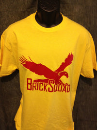 Thumbnail for Brick Squad Tshirt: Yellow With Red Print - TshirtNow.net - 1