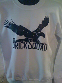 Thumbnail for Brick Squad Crewneck: White With Black Print - TshirtNow.net - 3
