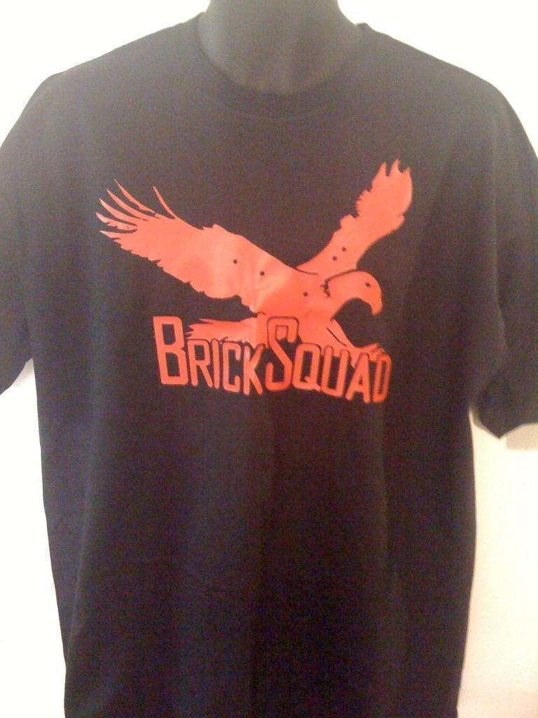 Brick Squad Tshirt: Black With Red Print - TshirtNow.net - 2