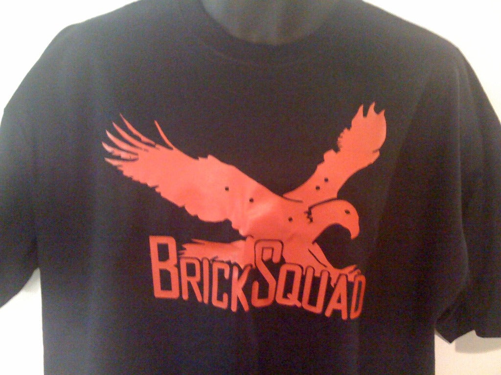 Brick Squad Tshirt: Black With Red Print - TshirtNow.net - 3