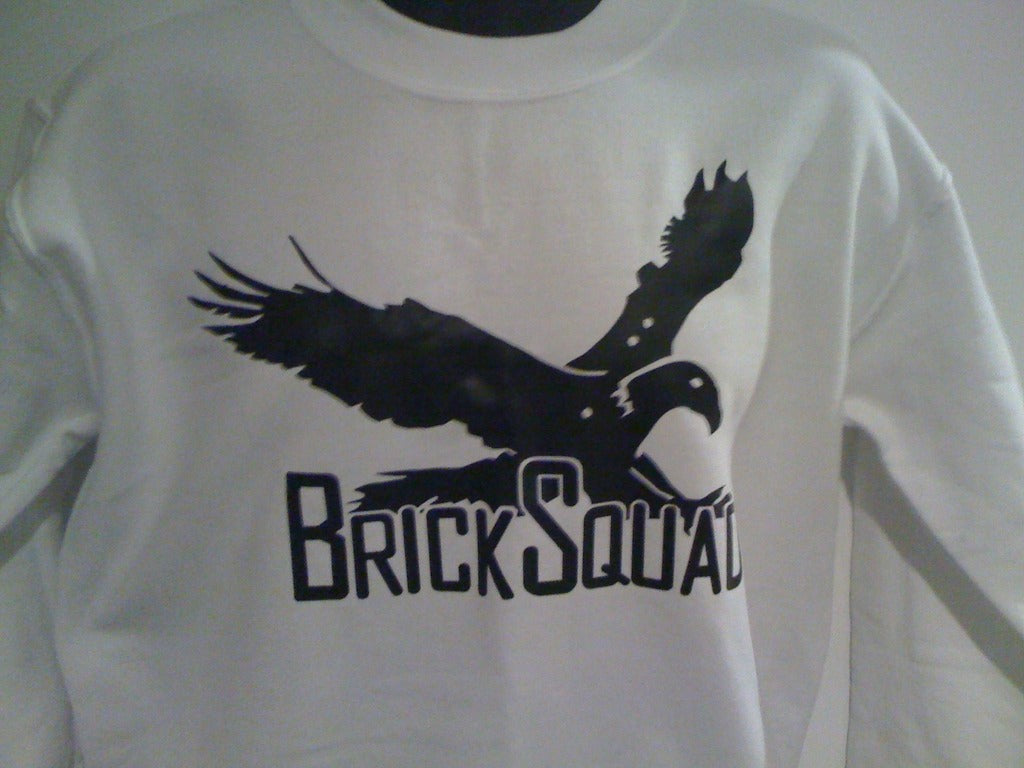 Brick Squad Tshirt: White With Black Print - TshirtNow.net - 3