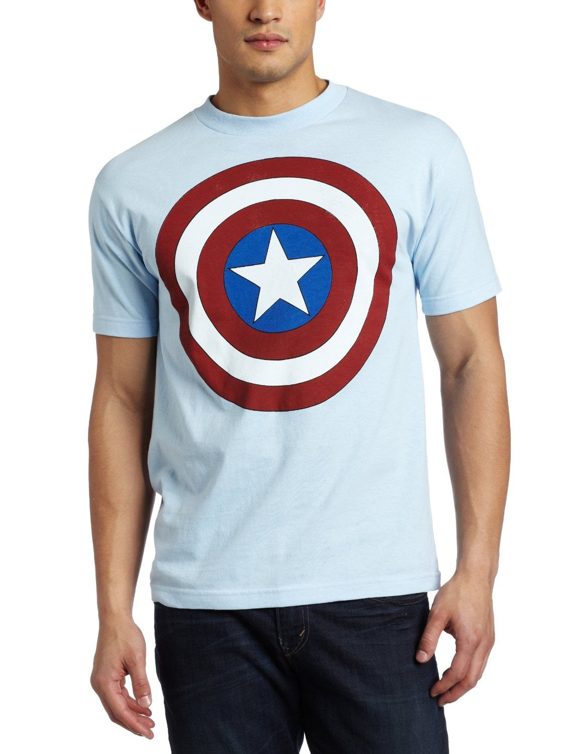 Captain America Shield Logo White Tshirt - TshirtNow.net - 1