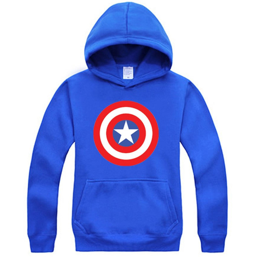Captain America Shield Logo Royal Blue Hoodie Sweatshirt - TshirtNow.net - 1