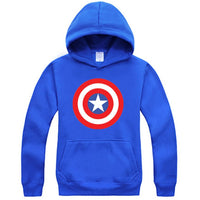 Thumbnail for Captain America Shield Logo Royal Blue Hoodie Sweatshirt - TshirtNow.net - 1