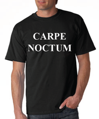 Thumbnail for Carpe Noctum Tshirt: Black With White Print - TshirtNow.net