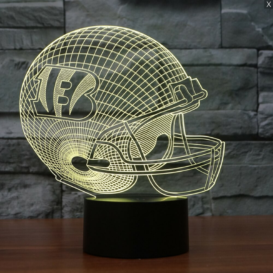 NFL CINCINNATI BENGALS 3D LED LIGHT LAMP