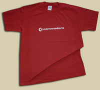 Thumbnail for Commodore Logo Tshirt: Red With White Print - TshirtNow.net