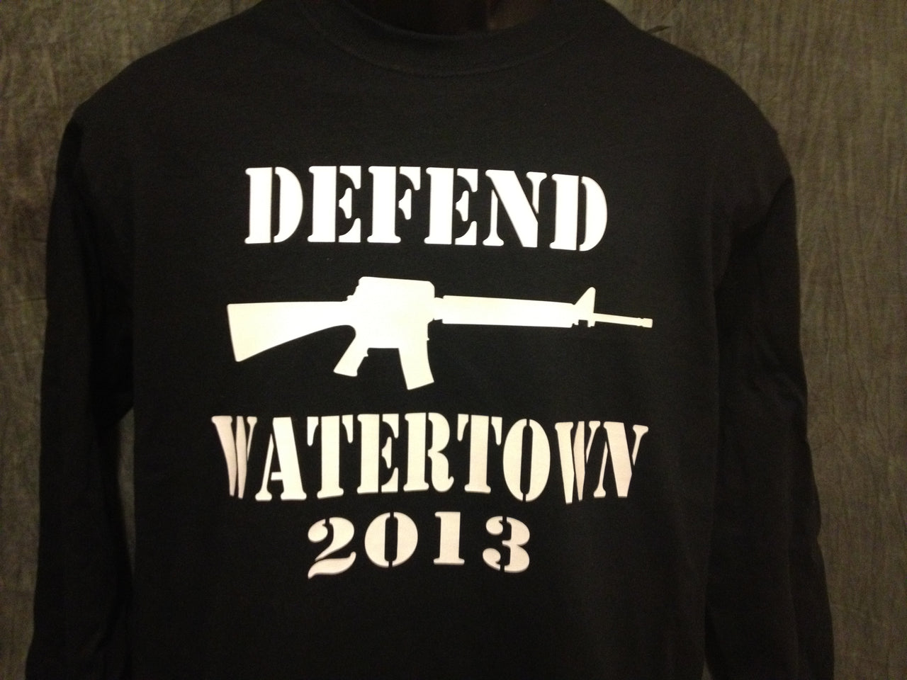 Defend Watertown 2013 Longsleeve Tshirt: Black With White Print - TshirtNow.net - 4
