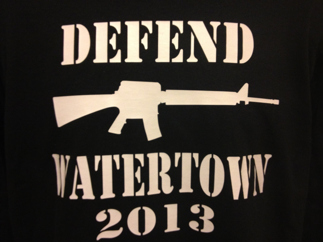 Defend Watertown 2013 Longsleeve Tshirt: Black With White Print - TshirtNow.net - 2
