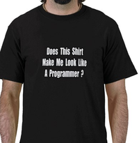 Thumbnail for Does This Shirt Make Me Look Like A Programmer Tshirt: Black With White Print - TshirtNow.net - 1