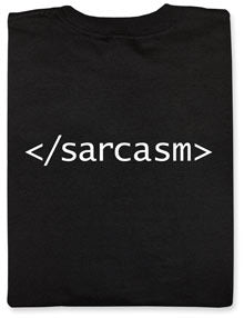 Sarcasm Html Tag Black Tshirt With White Print - TshirtNow.net - 2