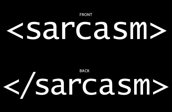 Sarcasm Html Tag Black Tshirt With White Print - TshirtNow.net - 3
