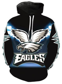 Thumbnail for Philadelphia Eagles Lights Logo Allover 3D Print Hoodie