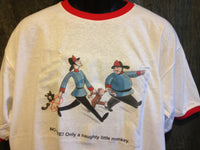 Thumbnail for Curious George Fireman Red Ringer Tshirt - TshirtNow.net - 2