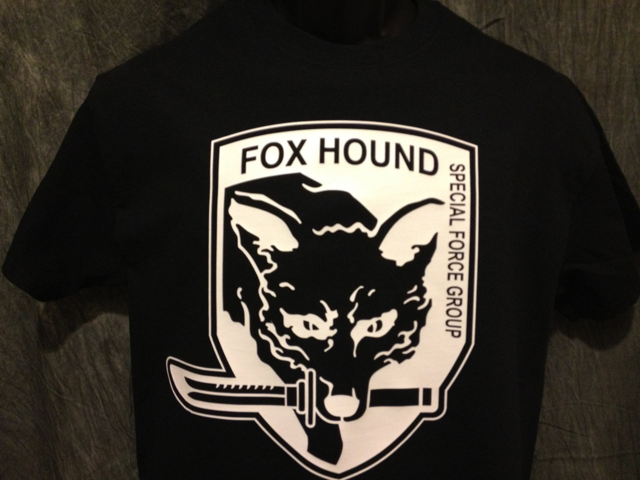 Metal Gear Solid Foxhound Tshirt: Black With White Print - TshirtNow.net - 4