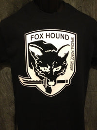 Thumbnail for Metal Gear Solid Foxhound Tshirt: Black With White Print - TshirtNow.net - 3