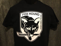 Thumbnail for Metal Gear Solid Foxhound Tshirt: Black With White Print - TshirtNow.net - 2