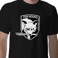 Thumbnail for Metal Gear Solid Foxhound Tshirt: Black With White Print - TshirtNow.net - 1