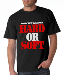 The Connect 'Hard Or Soft' Tshirt: Black With Red and White Print - TshirtNow.net