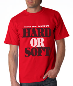 The Connect 'Hard Or Soft' Tshirt: Red With White and Black Print - TshirtNow.net