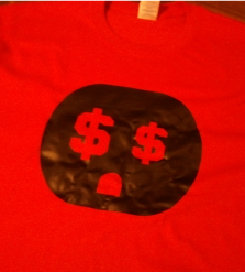 The Connect "Money Plug" Tshirt: Red With Black Print - TshirtNow.net