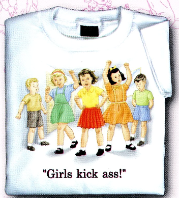 Childhood Girls Kick Ass! White Tshirt - TshirtNow.net