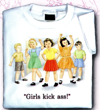 Thumbnail for Childhood Girls Kick Ass! White Tshirt - TshirtNow.net