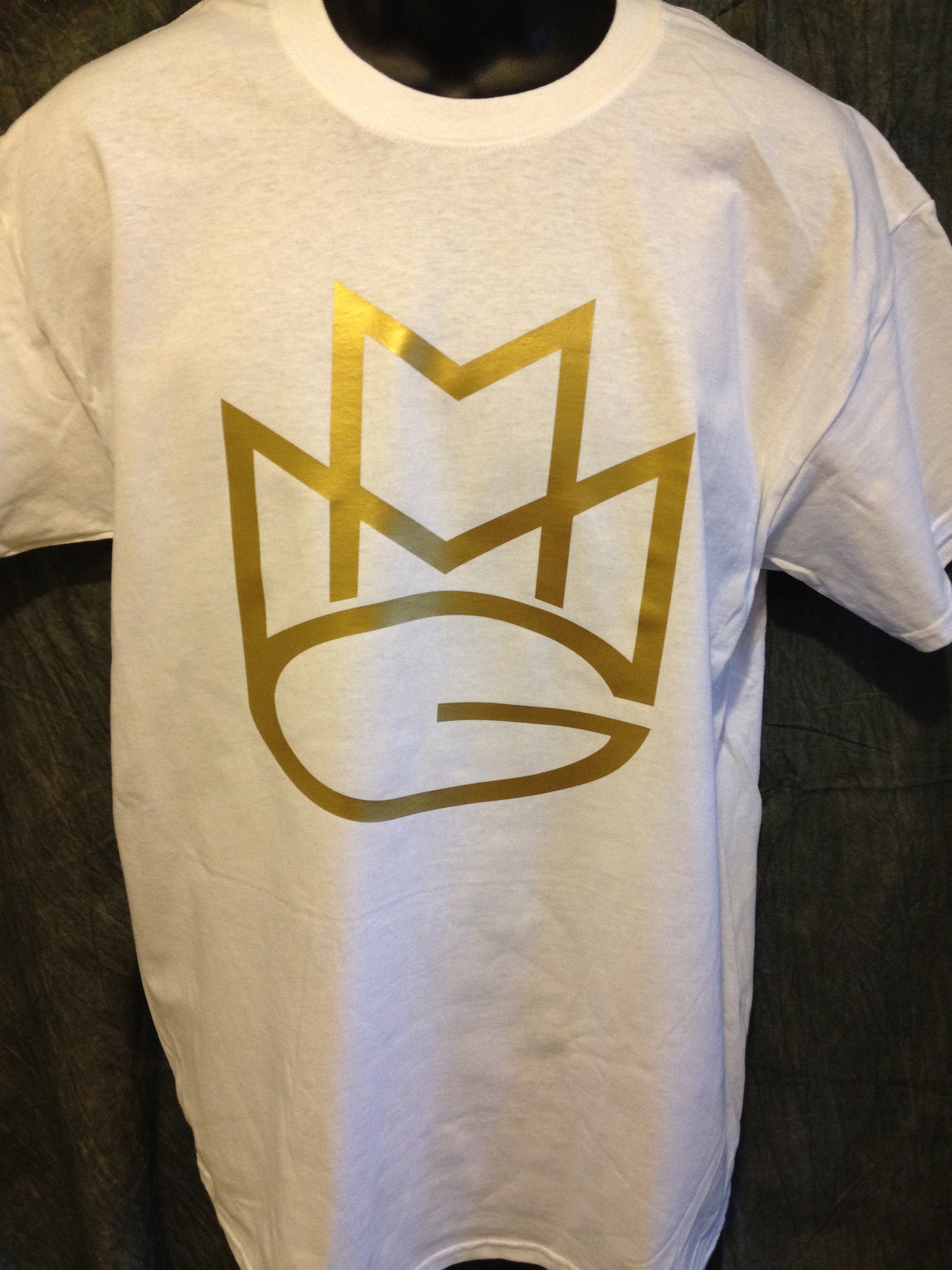 Maybach Music Group Tshirt: White Tshirt with Gold Print - TshirtNow.net - 2