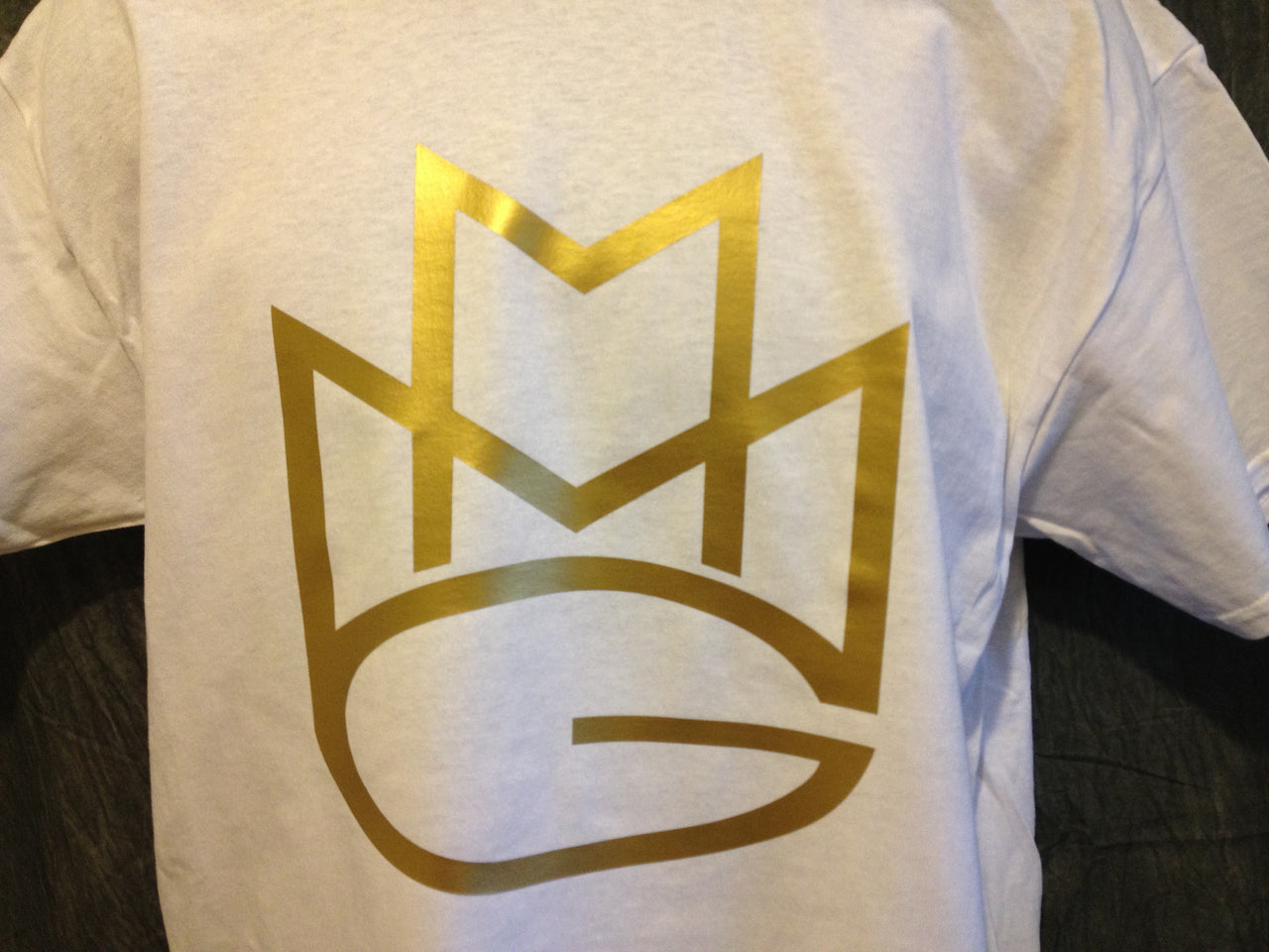 Maybach Music Group Tshirt: White Tshirt with Gold Print - TshirtNow.net - 3