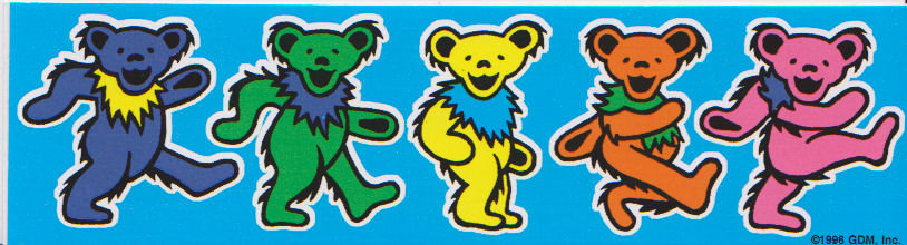 Grateful Dead Dancing Bears Sticker Decal - TshirtNow.net