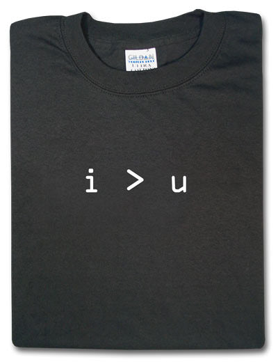 I > U Tshirt: Black With White Print - TshirtNow.net